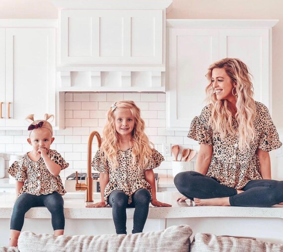 Leopard print, cheetah shirt, leopard shirt, mommy and me, mommy and me outfits, mommy and me shi... | Etsy (US)