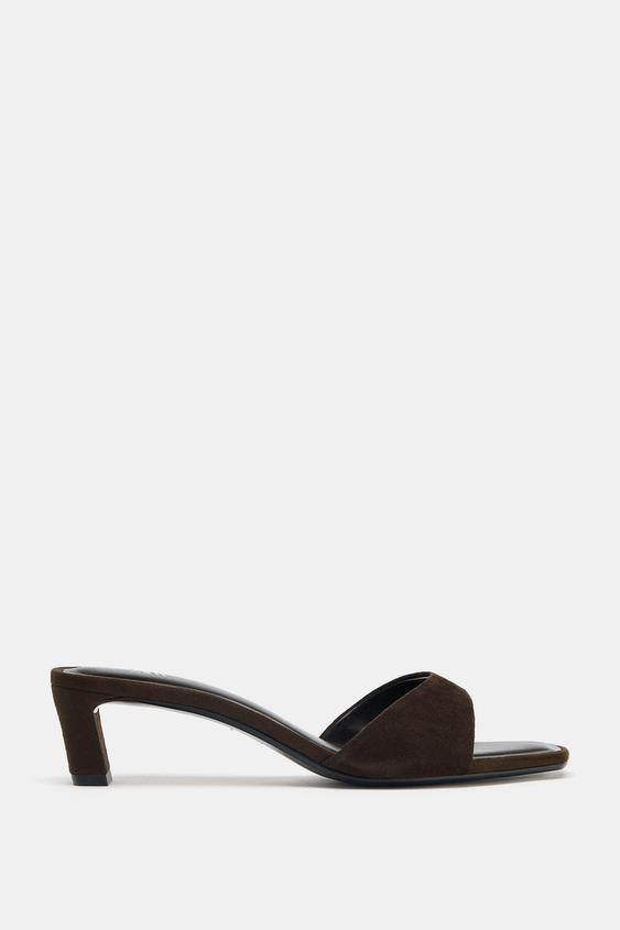 SUEDE HEELED SANDALS | Zara US