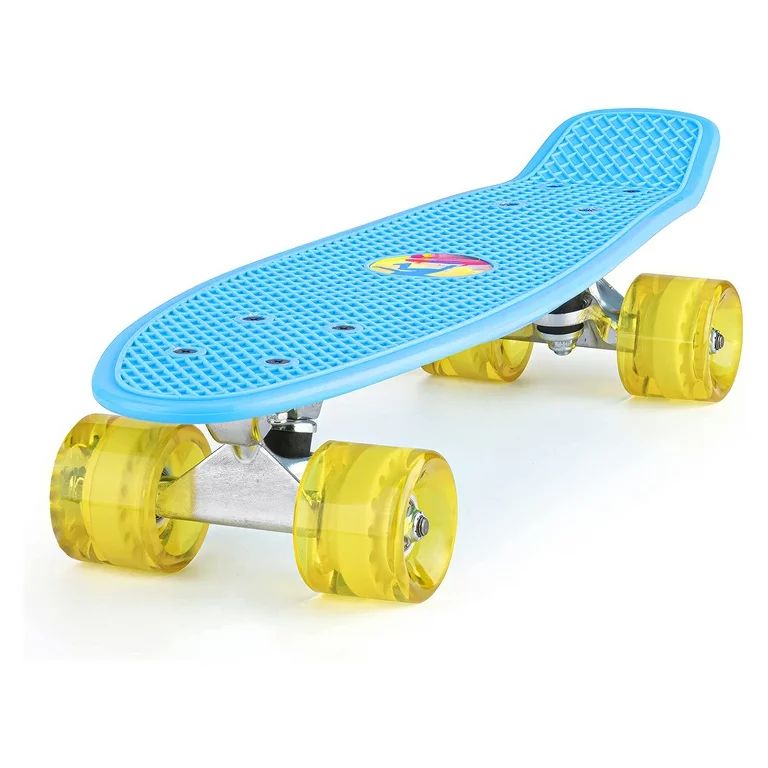 Mini Skateboard for Beginners Kids Adult Blue Plain Skateboards, 22 inch, Gift | Walmart (US)