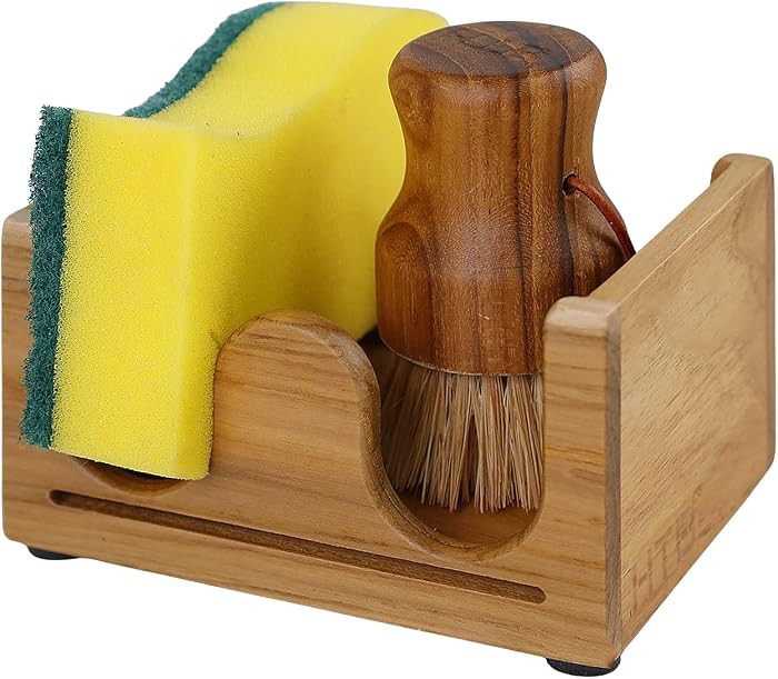 HTB Sponge Holder for Kitchen Sink Teak Wood,Self Draining | Amazon (US)
