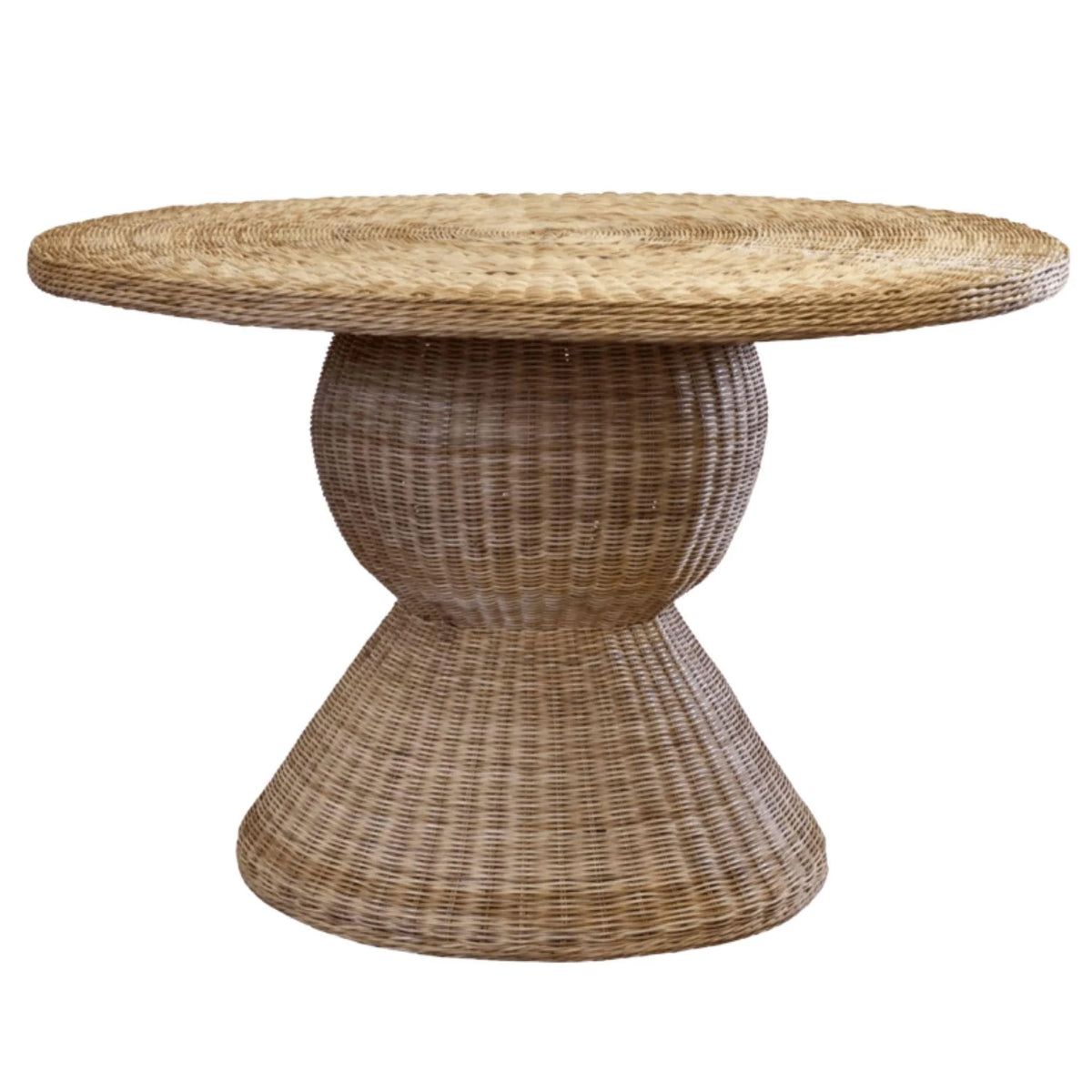 Wicker Pedestal Bauble Dining Table 48" | The Well Appointed House, LLC