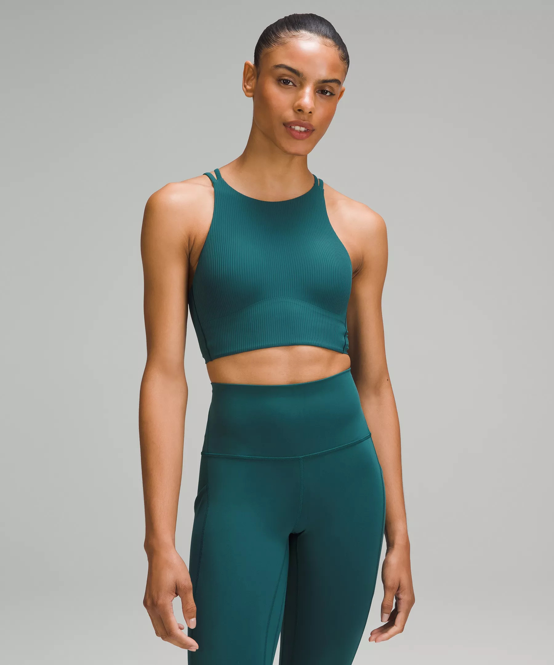 Like a Cloud High-Neck Longline Ribbed Bra | Lululemon (US)