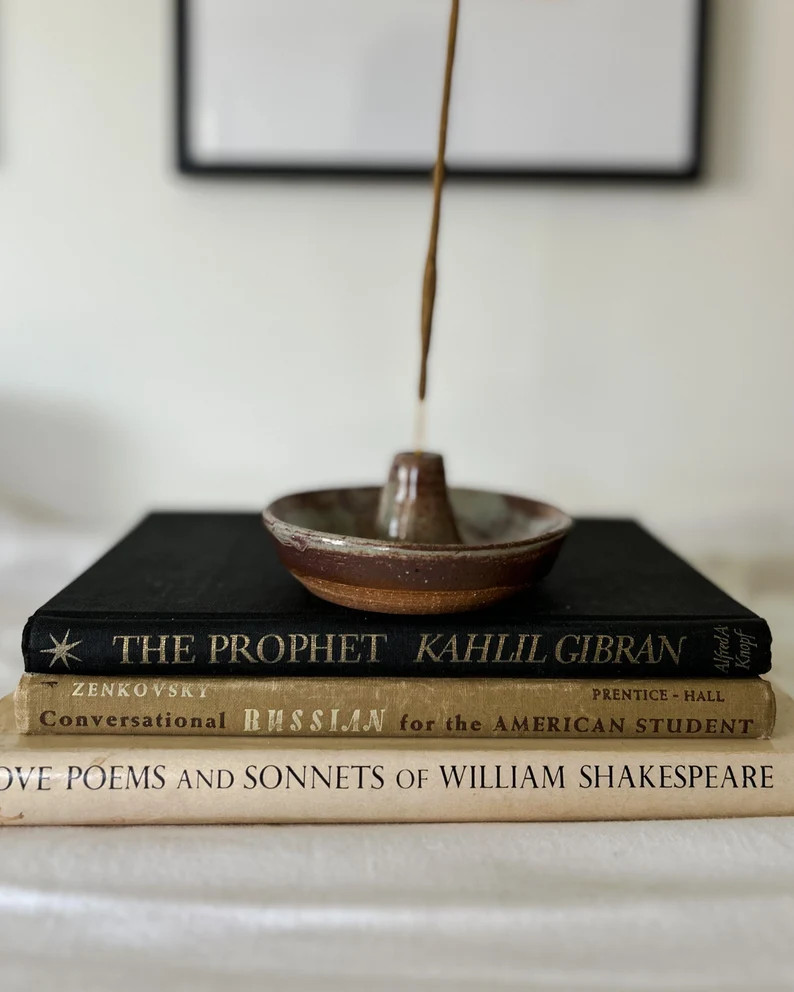 Variegated Wheel Thrown Ceramic Incense Holder | Etsy (US)