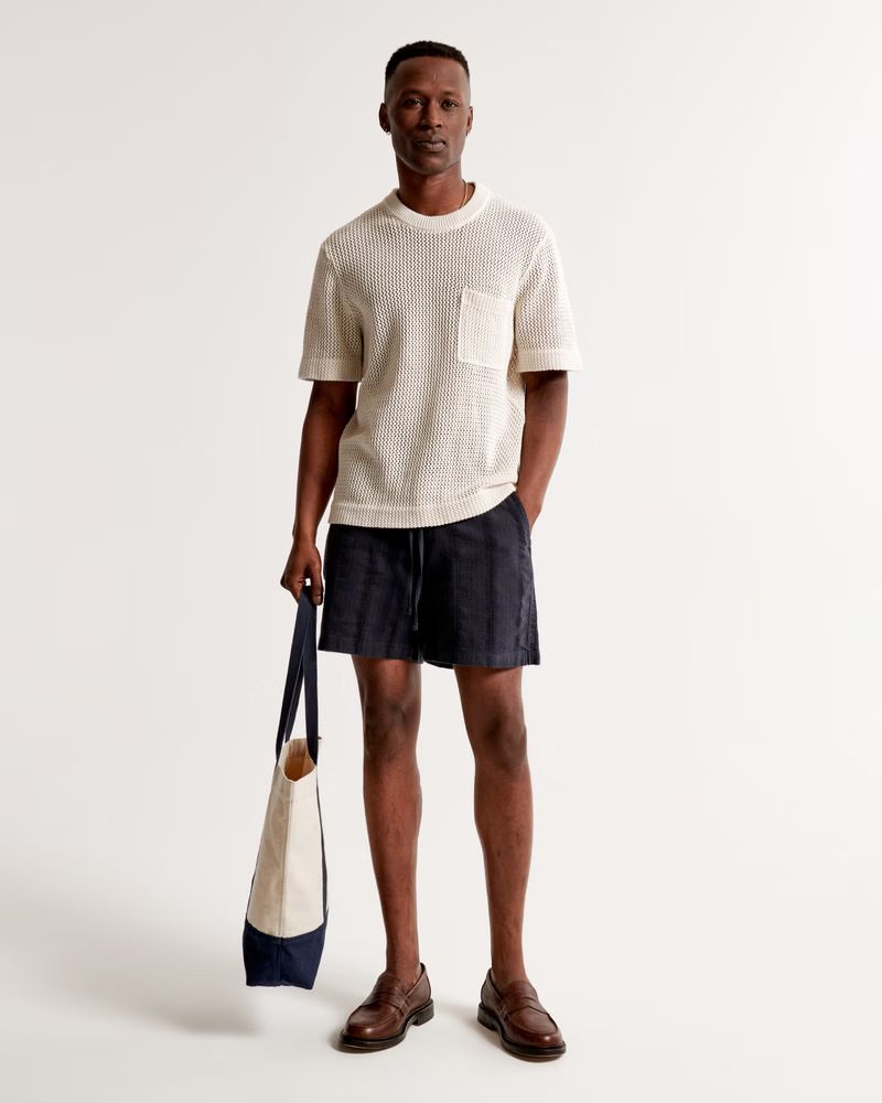Crochet Knit Tee | Abercrombie & Fitch (US)