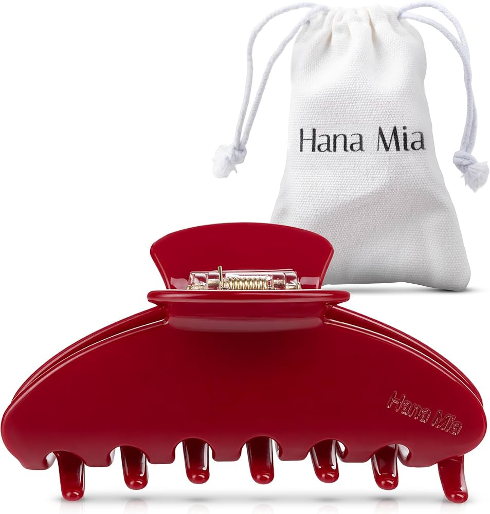 Luxury Red Claw Clip for Women | Our Large 4 Inch Hair Clip Creates Beautiful Half Ups, Secure Up... | Amazon (US)