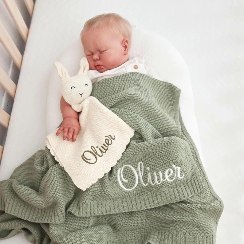 Custom Gift Set 2 Pcs for Baby, Custom Blanket/toy, Baby Gift Blanket, Birthday Gift, Baby Girl G... | Etsy (US)