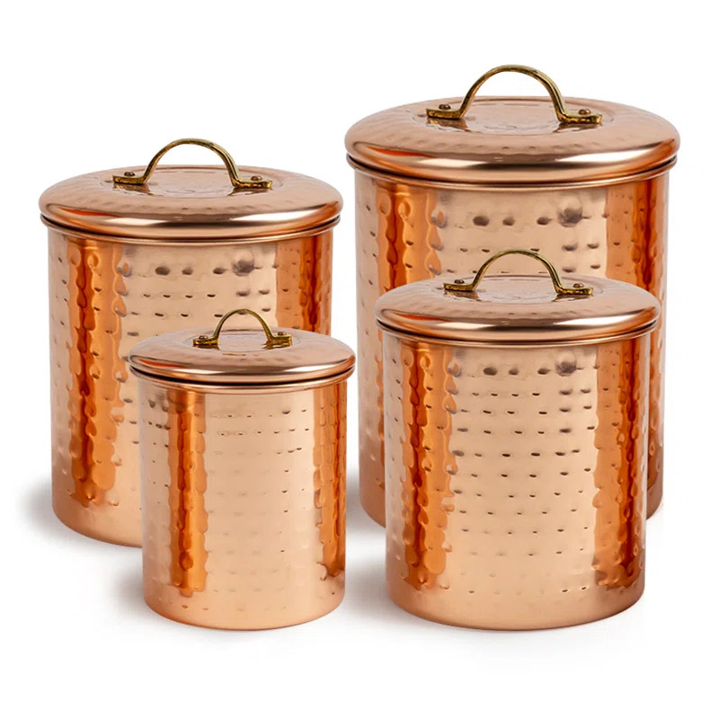 Sand & Stable™ Brixton Stainless Steel 4 Piece Kitchen Canister Set & Reviews | Wayfair | Wayfair North America