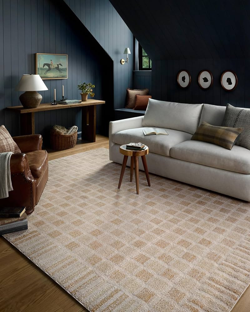 Loloi Chris Loves Julia Calvin Collection CLV-03 Bone/Natural 2'-3" x 3'-10" Accent Rug Checkered... | Amazon (US)