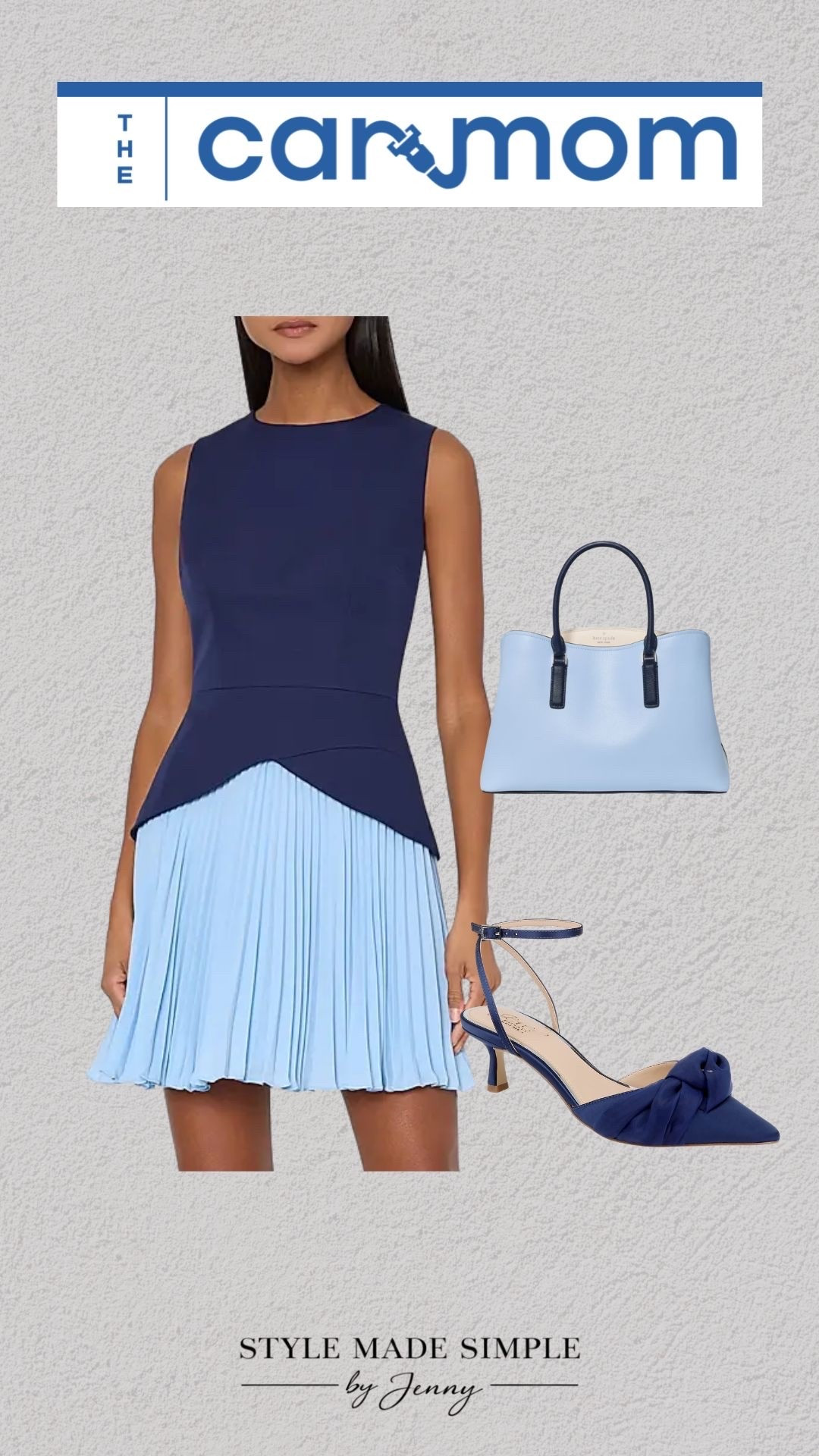 The perfect car mom blue ensemble for Kelly’s next event!