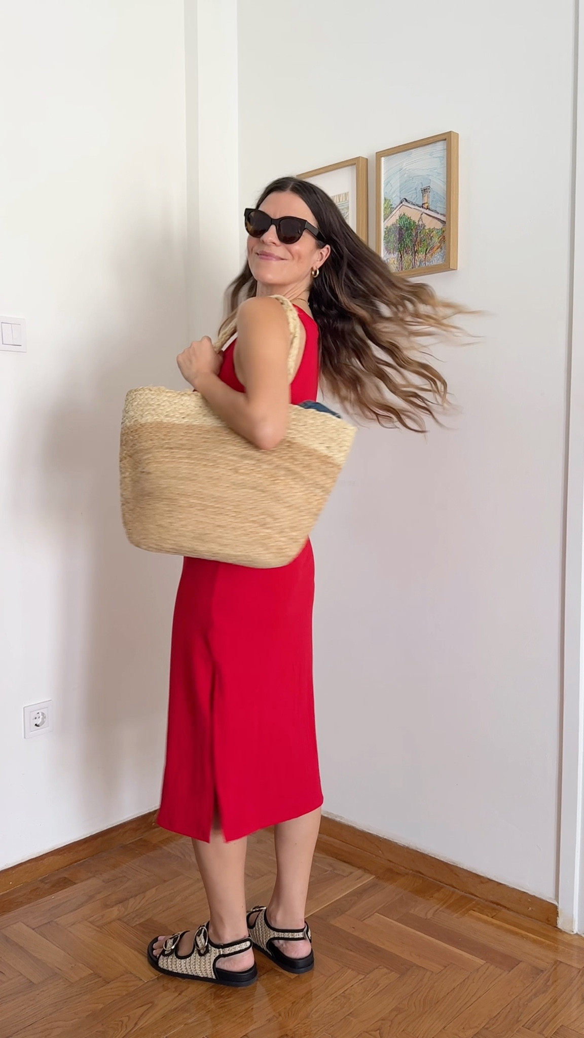 Red jersey dress for ever ❤️ also available in baby blue at bonprix