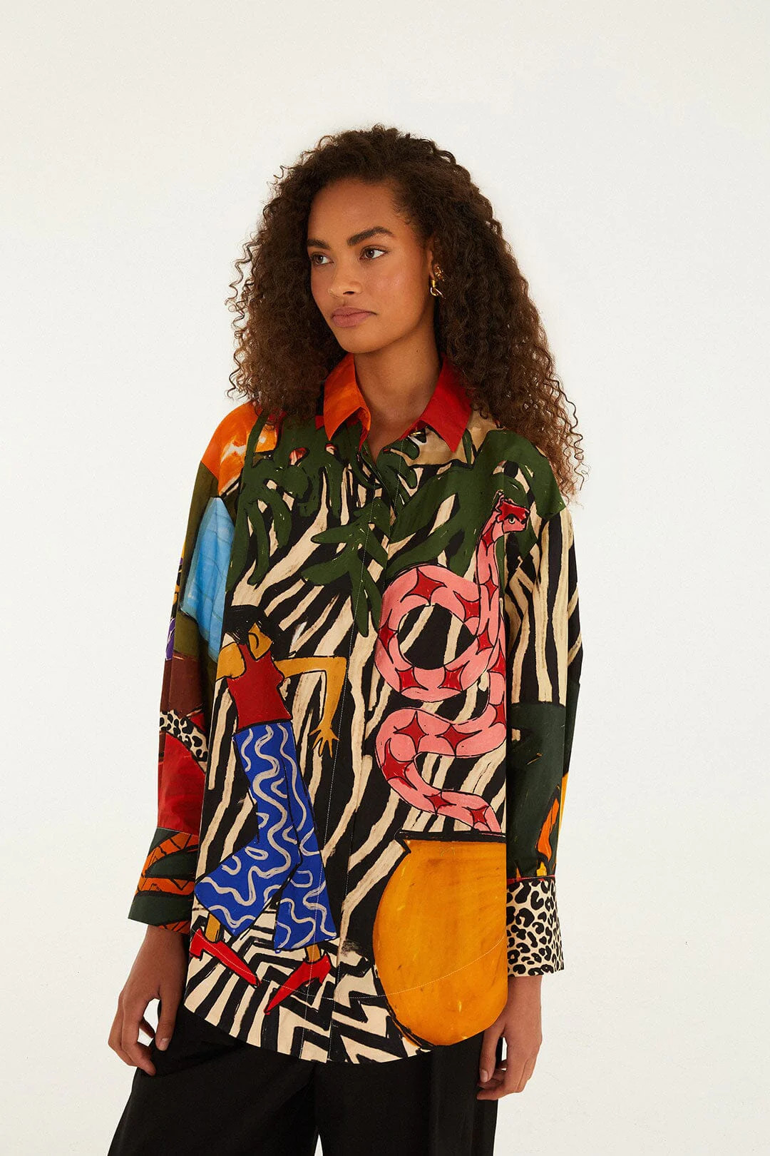 Tropical Multicolor Long Sleeve Organic Cotton Shirt | FARM Rio | FarmRio (US)