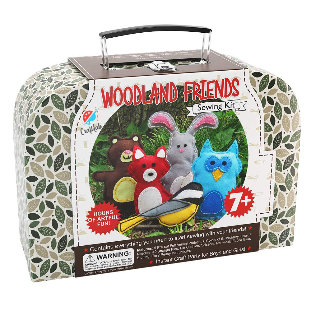 Woodland Animals Kids Sewing Kit, Educational Beginner Arts & Crafts Gift for Boys and Girls Ages... | Amazon (US)