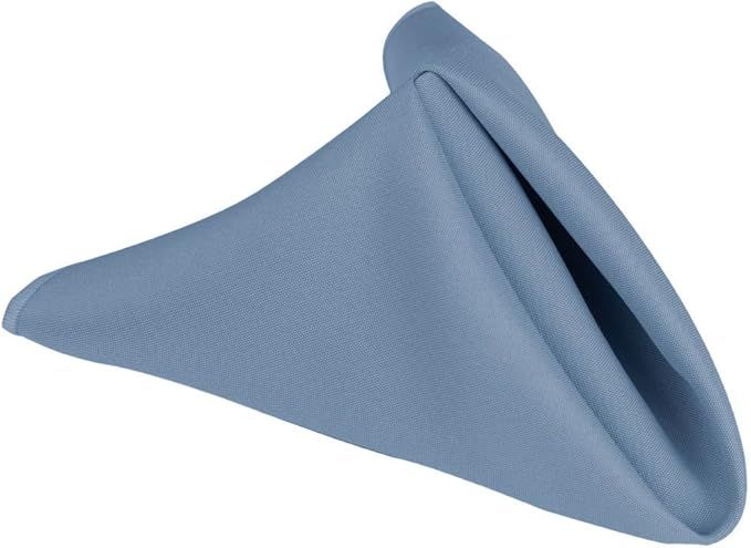 New Creations Fabric & Foam Inc, 18" by 18" Polyester Poplin Table Napkins, Pack of 6, Steel Blue | Amazon (US)