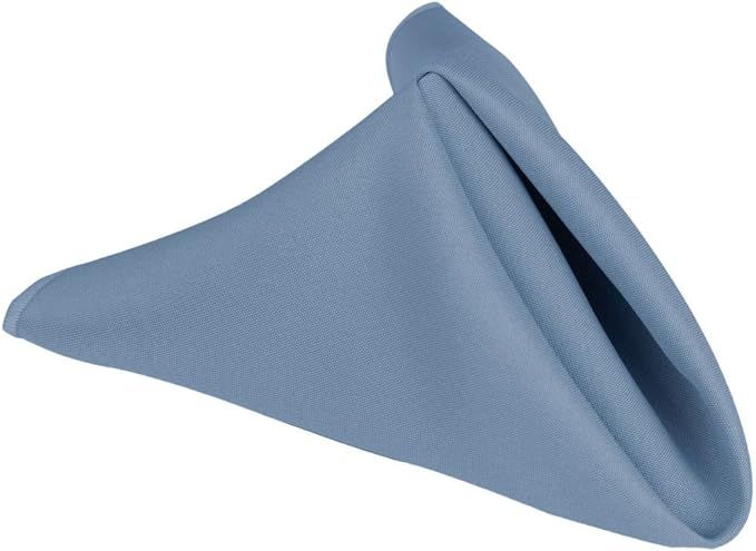 New Creations Fabric & Foam Inc, 18" by 18" Polyester Poplin Table Napkins, Pack of 6, Steel Blue | Amazon (US)
