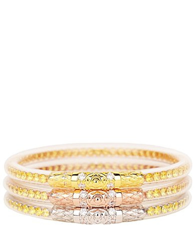 BuDhaGirl Three Queens Crystal All Weather Bangles� Bracelet Set - L | Dillard's