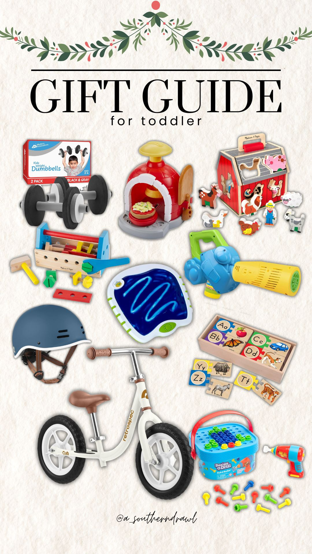 Gift guide: for toddler👼🏼✨ 

gift guide, gift ideas, gift idea, gift guide for baby, for toddler, gift ideas, present ideas, toddler gift ideas, barbell weight set, play set, barn set, balance bike, helmet, montessori toys, Grace White, A Southern Drawl 

 #LTKCyberWeek #LTKGiftGuide #LTKHoliday