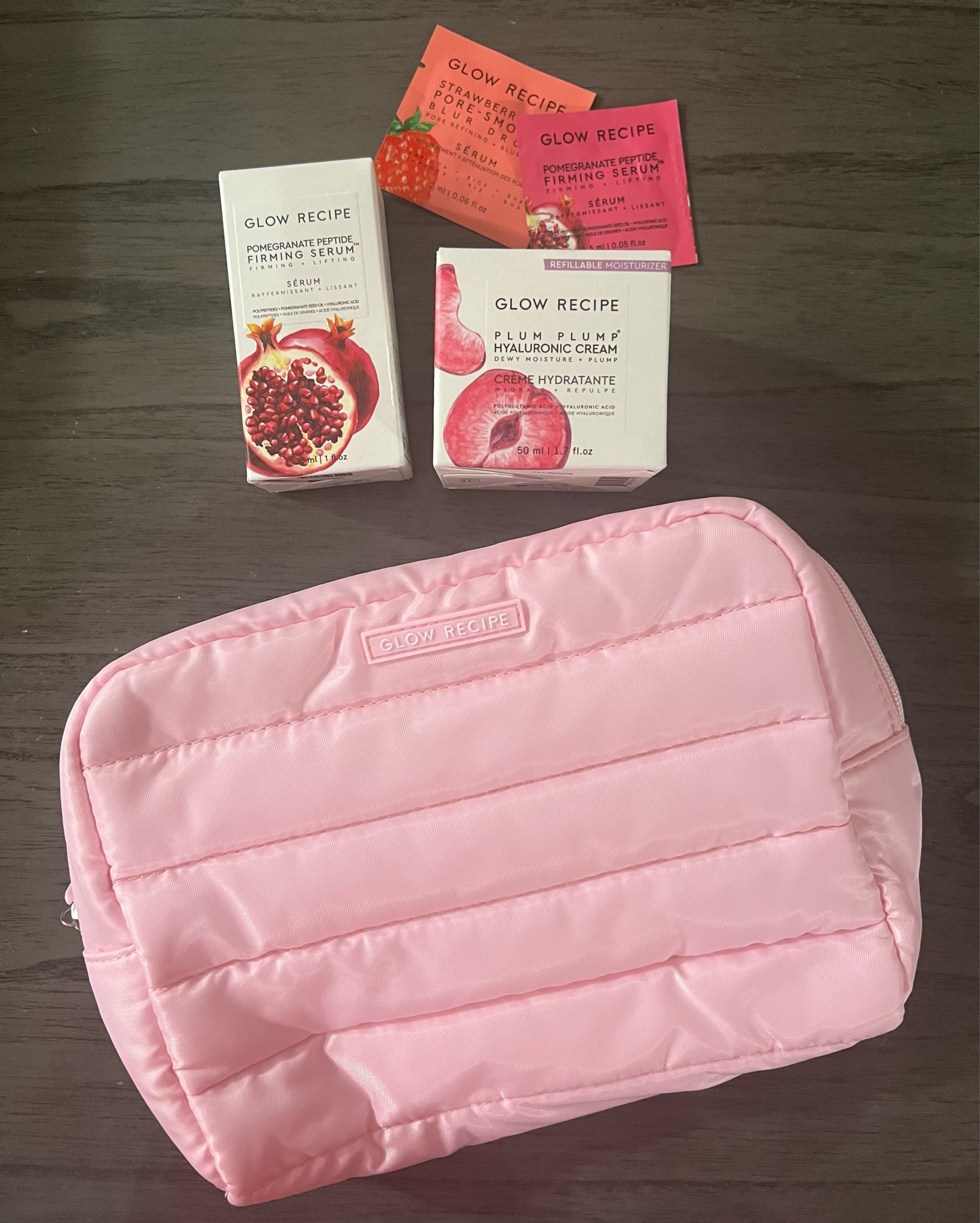 Glow Recipe Peptide firming kit + Pink Dream Pillow pouch ☁️💕