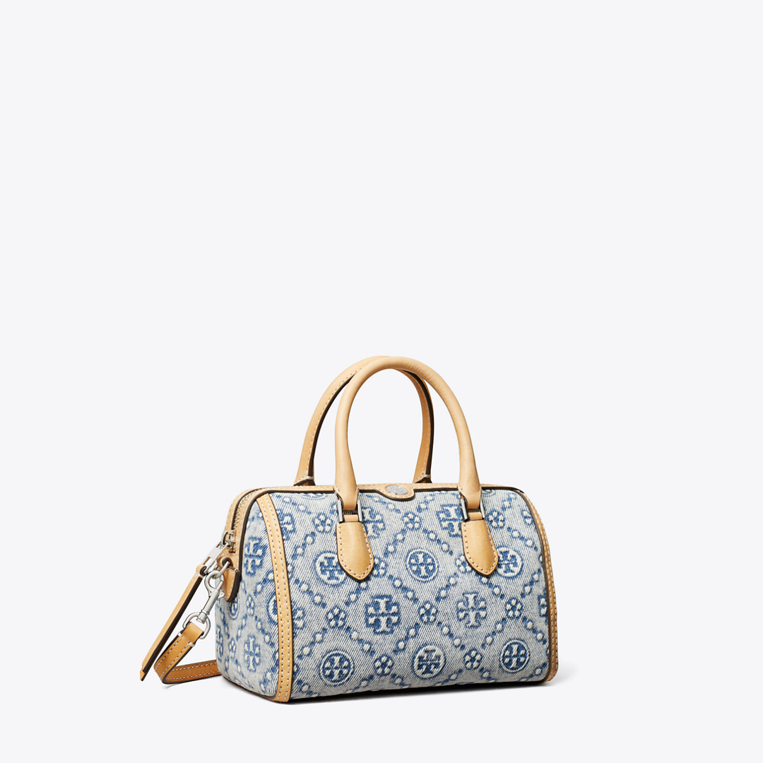 Tory Burch T Monogram Denim Petite Barrel Bag | Tory Burch (US)