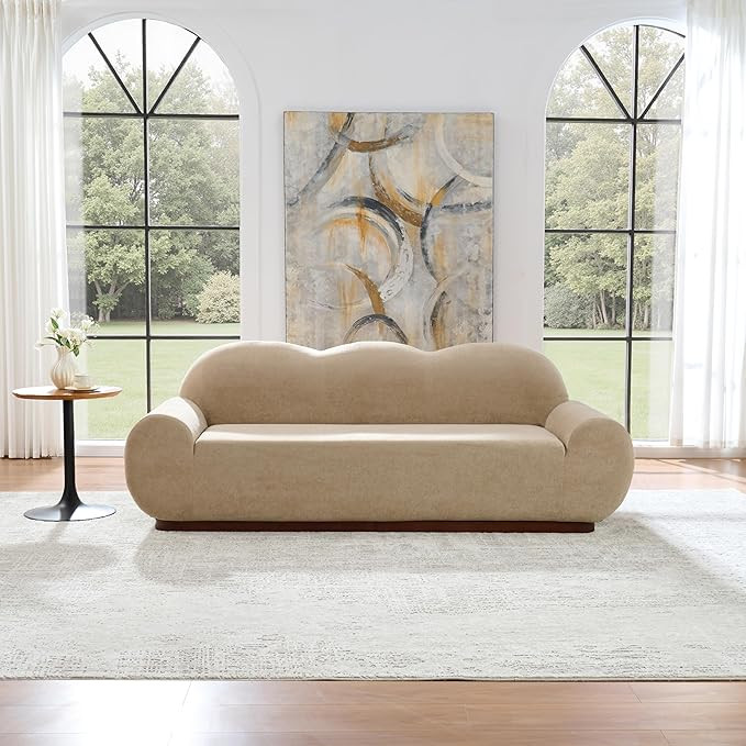 Christopher Knight Home Zera 88" Comfy Velvet Upholstered Cloud Couch, 3-Seater Sofa Couches, Low... | Amazon (US)