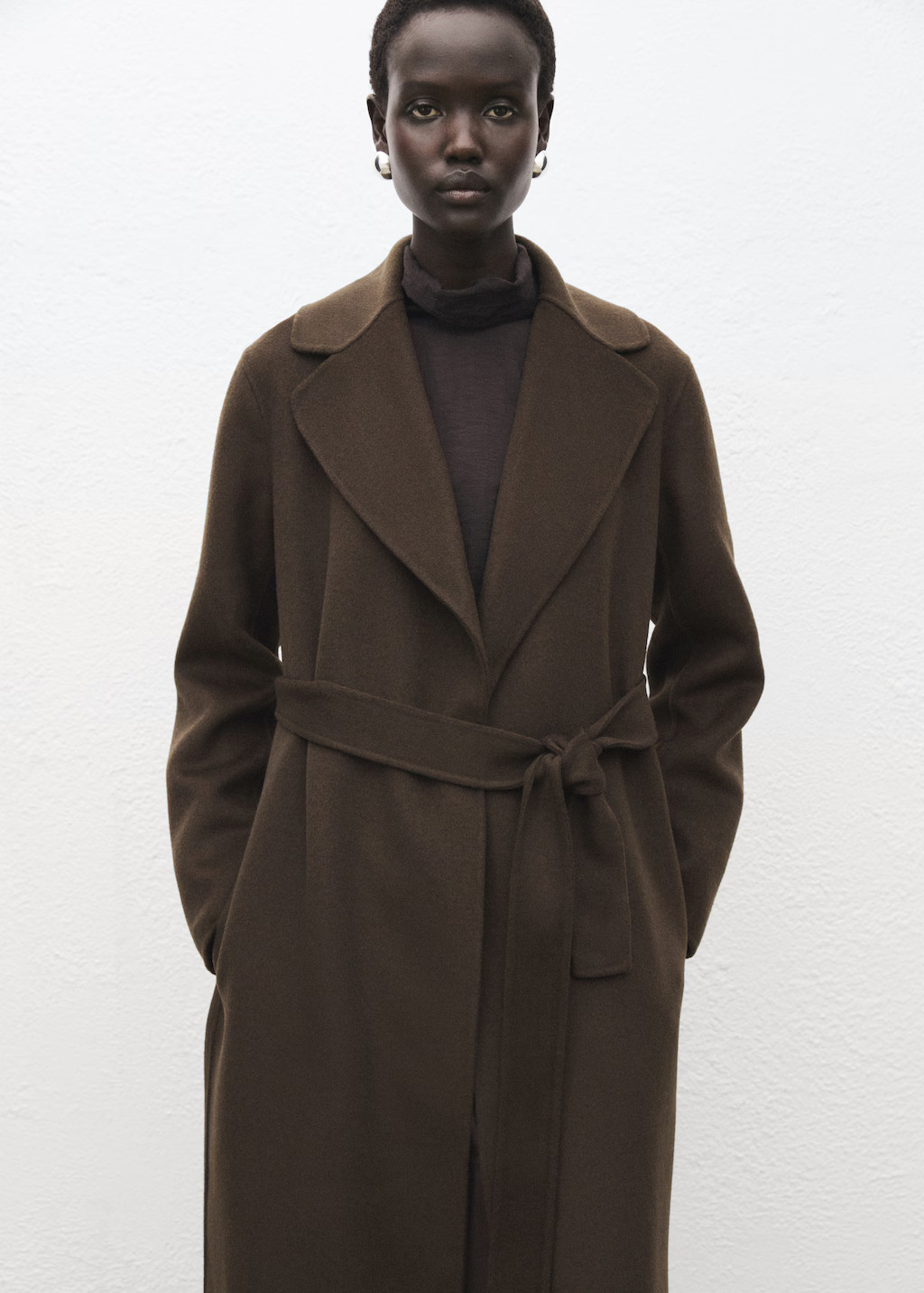 Handmade wool coat with belt | Mango (US/MX/AU)
