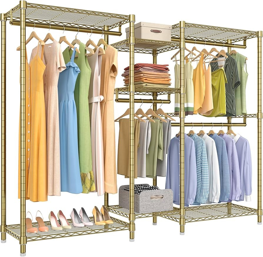 VIPEK Classic V6 Wire Garment Rack Heavy Duty Clothes Rack with 7 Adjustable Shelves & 4 Hanging ... | Amazon (US)