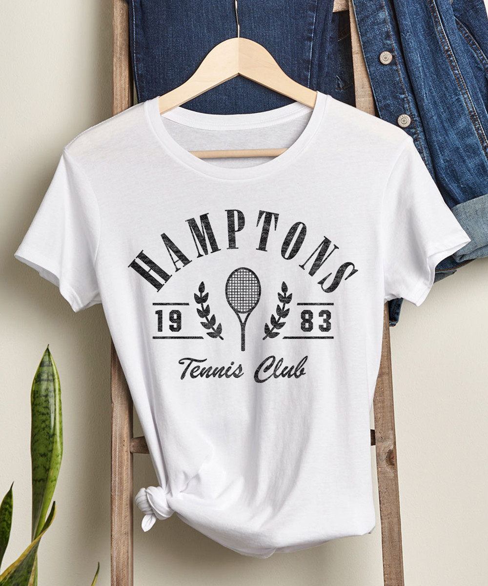 Instant Message Women's Women's Tee Shirts WHITE - White 'Hamptons Tennis Club' Graphic Tee - Women  | Zulily