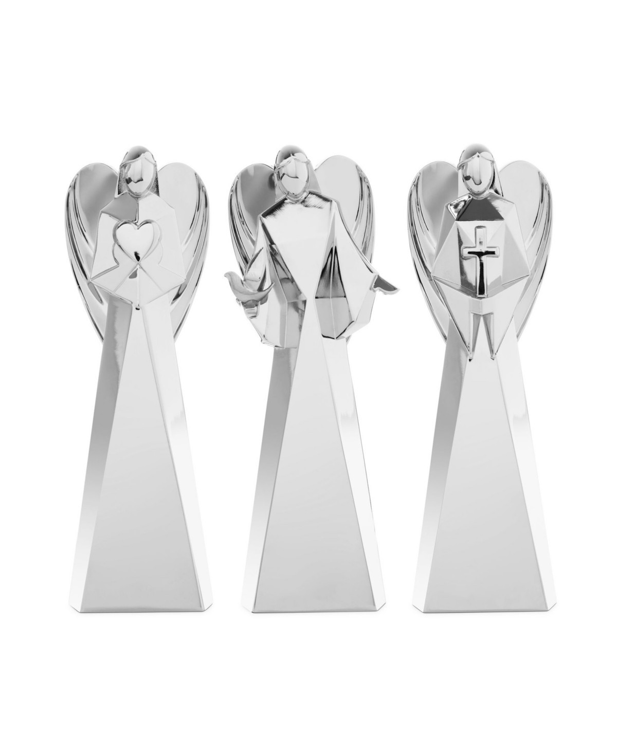 Mini Angel Figurines - Faith, Love and Peace, Set of 3 - Silver-Tone | Macy's