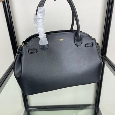 COACH CU218 Black Empire Carryall Bag 28 Handbag Shoulder Bag leather Women | eBay US