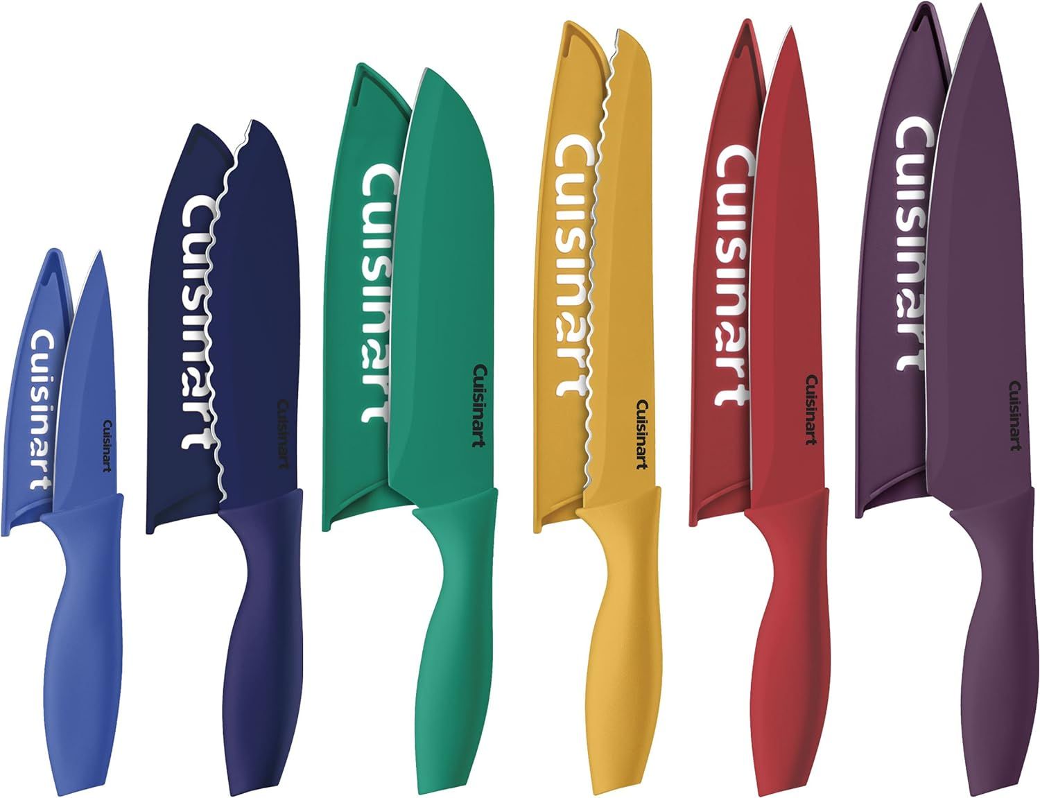 Amazon.com: Cuisinart C55-12PCKSAM 12-Piece Ceramic Coated Stainless Steel Knives, Comes with 6-B... | Amazon (US)