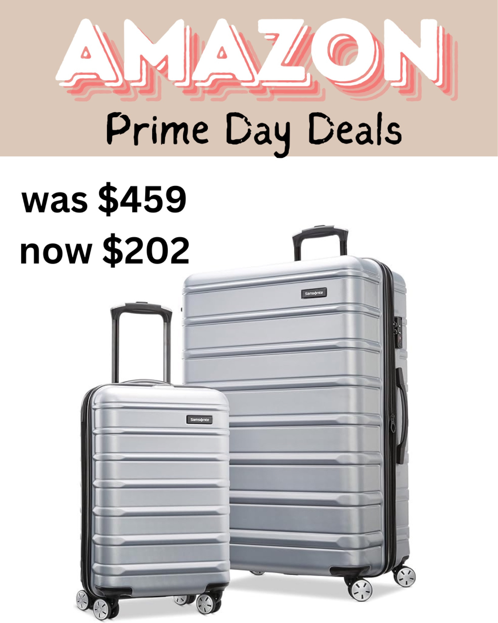 Amazon Prime Day Deals 2024
Prime day deals, prime day 2024, amazon deals, amazon sale, luggage set, luggage deals, travel deals, amazon travel, prime day travel 
#amazonprimeday

#LTKSaleAlert #LTKFamily #LTKTravel
