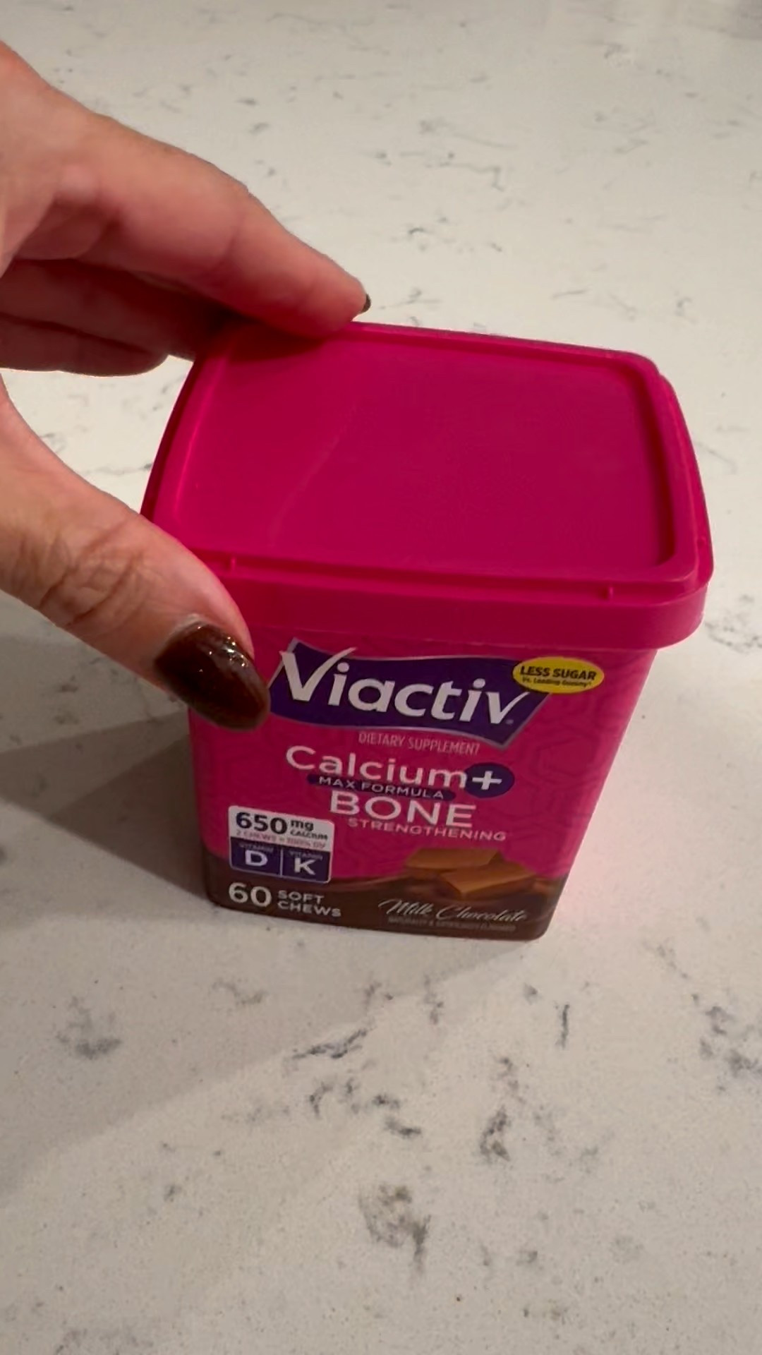 These tasty chews, available in milk chocolate and caramel 🤤, includes calcium + vitamins D & K to help support bone health, immunity, and overall wellness. 🦴

These chews give you all the calcium you need, with up to 2/3 less sugar than the leading gummy. 👏🏻

Since each chew is individually wrapped, they are perfect for on the go! 💨

Please make sure to review the suggested dosage before taking them.

This statement has not been evaluated by the Food and Drug Administration. This product is not intended to diagnose, treat, cure, or prevent any disease.

#LTKOver40 #LTKBeauty #LTKFindsUnder50