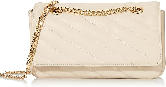 Amazon.com: The Drop Women's Koko Quilted Flap bag, Bone, One Size : Clothing, Shoes & Jewelry | Amazon (US)