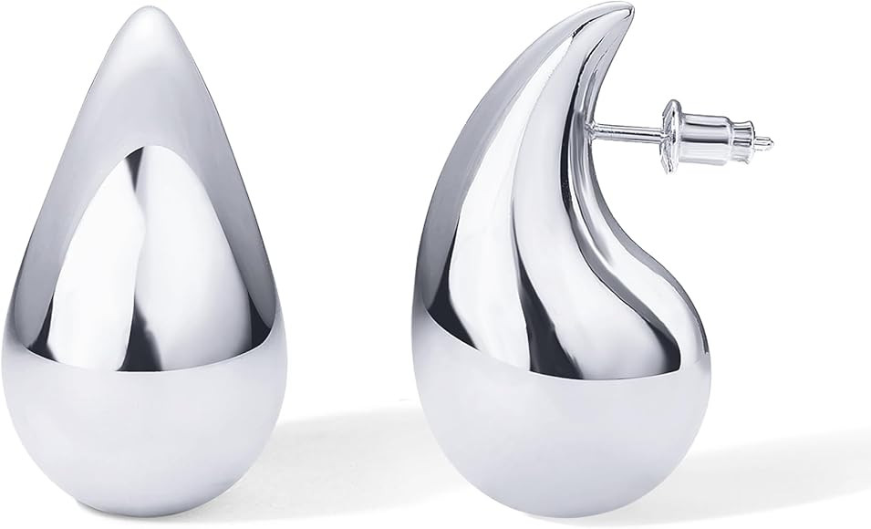 Teardrop Chunky Hoop Earrings | Amazon (US)