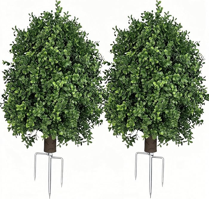 QIANYUN Boxwood Topiary Bush -Artificial Topiary for Outdoors-Evergreen Plants Topiary Ball Tree ... | Amazon (US)