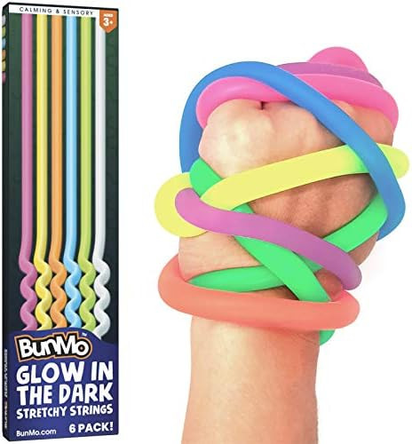 BunMo Stretchy String Calming Noodle Autism Toys - Glow in The Dark for Sensory Fun. | Amazon (US)