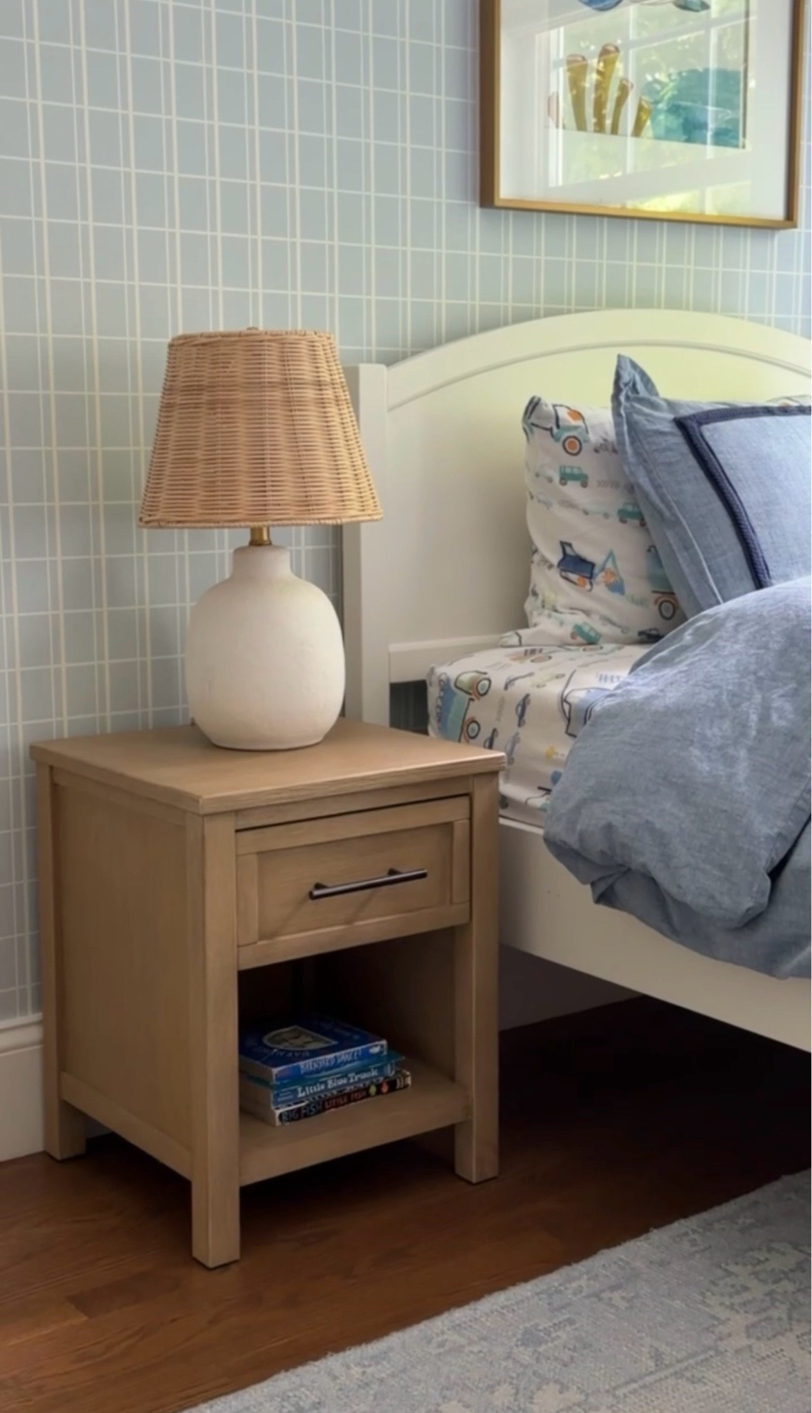 Toddler boy bedroom inspiration 🩵 Loving this new nightstand from Pottery Barn!

#LTKHome