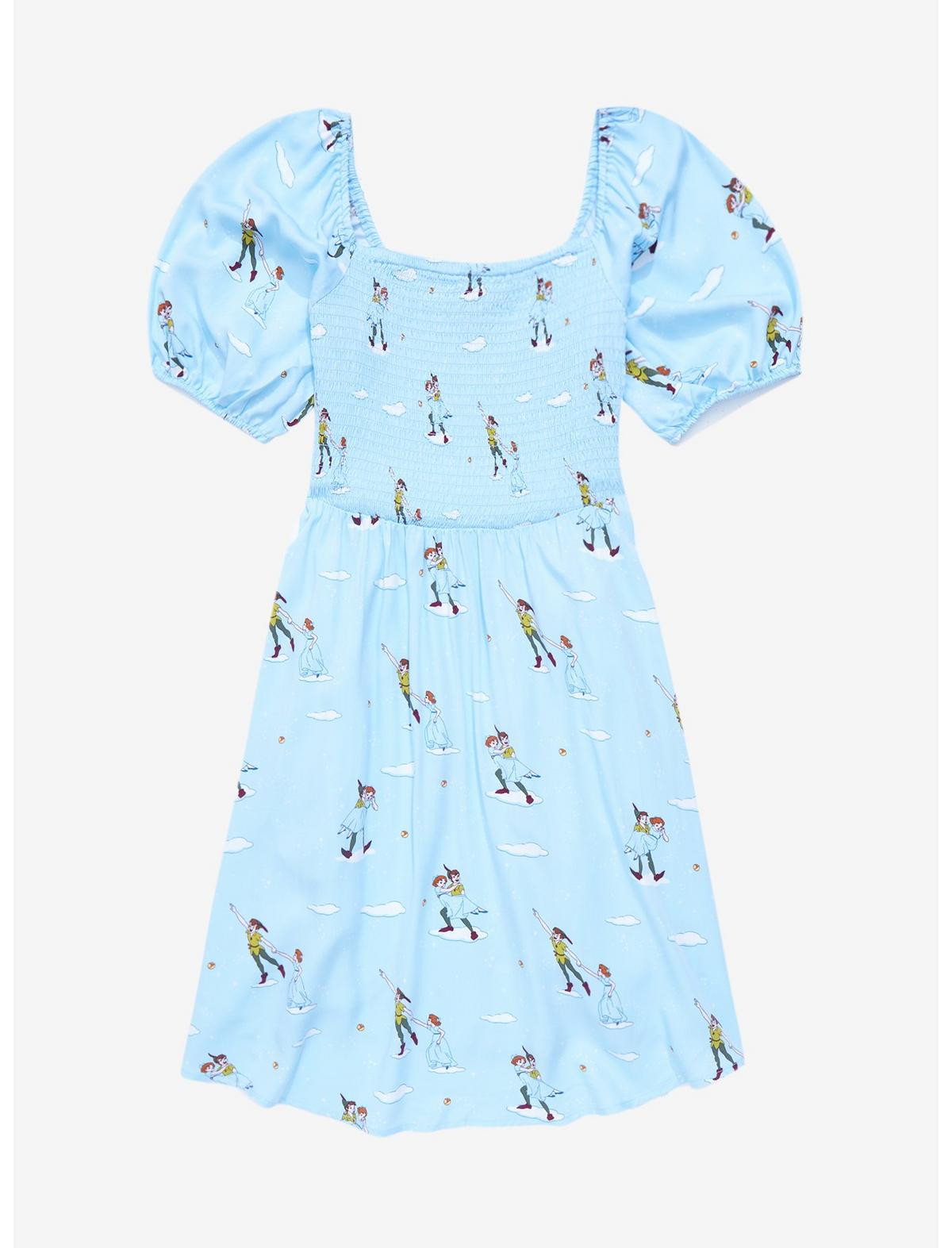 Disney Peter Pan Flying Allover Print Smock Dress - BoxLunch Exclusive | BoxLunch
