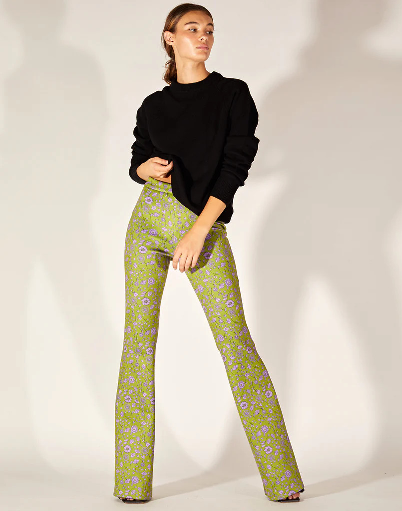 Bonded Fit and Flare Pant | Cynthia Rowley