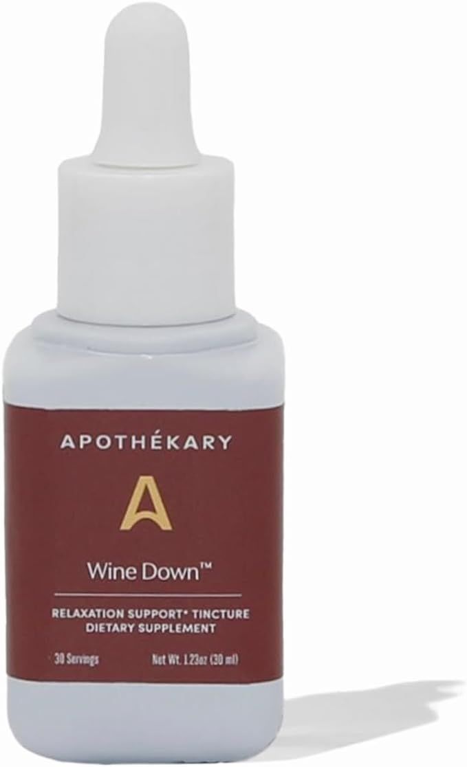 Apothékary Wine Down Herbal Supplement, Alcohol-Free Red Wine Alternative Tincture, Sugar Free, ... | Amazon (US)