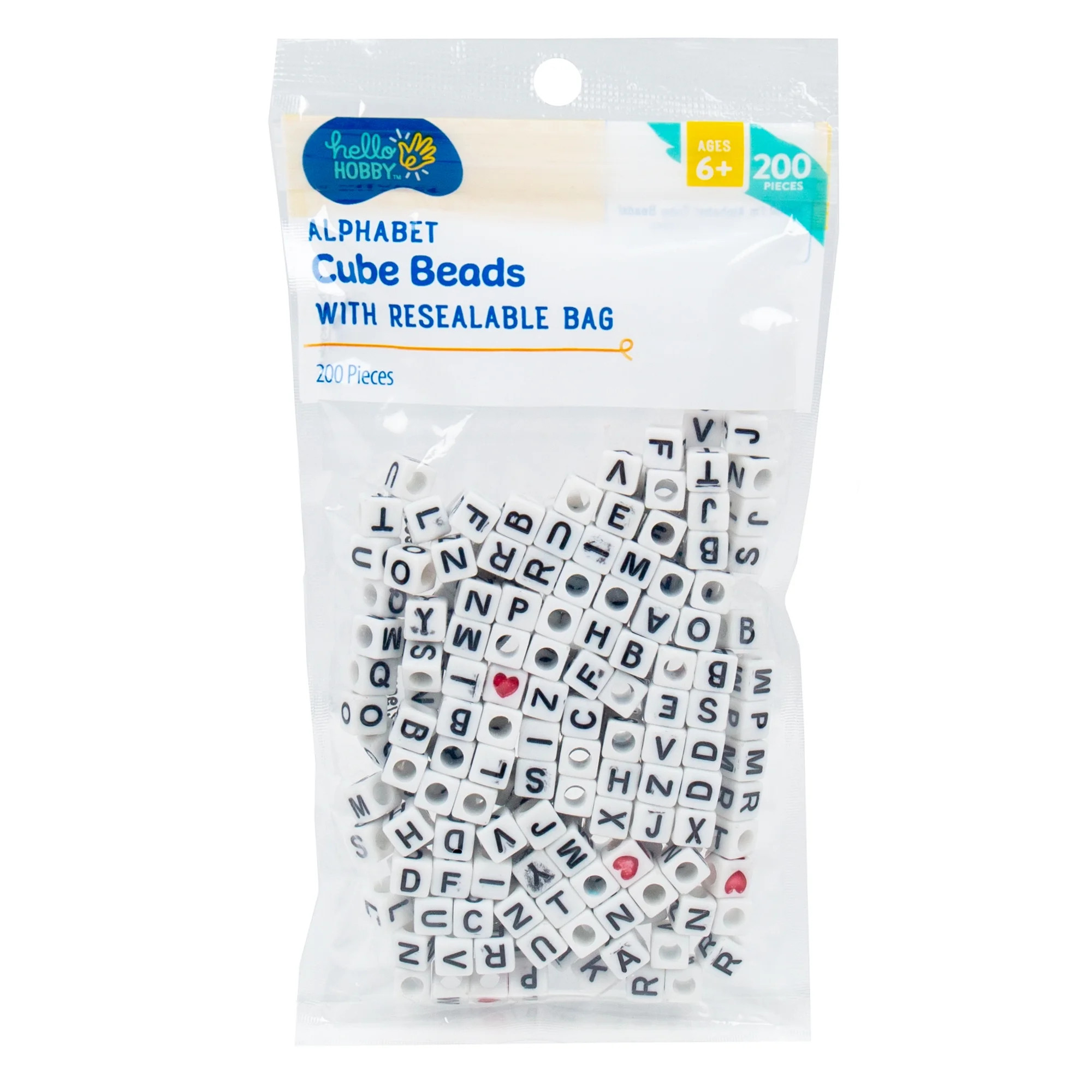 Hello Hobby Alphabet Cube Beads, Boys and Girls, Child, Ages 6+ - Walmart.com | Walmart (US)