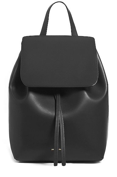 Mansur Gavriel Coated Mini Backpack in Black | FWRD 
