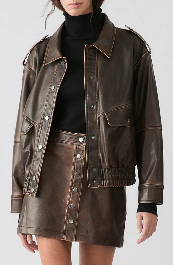 Thomas Faux Leather Bomber Jacket | Nordstrom