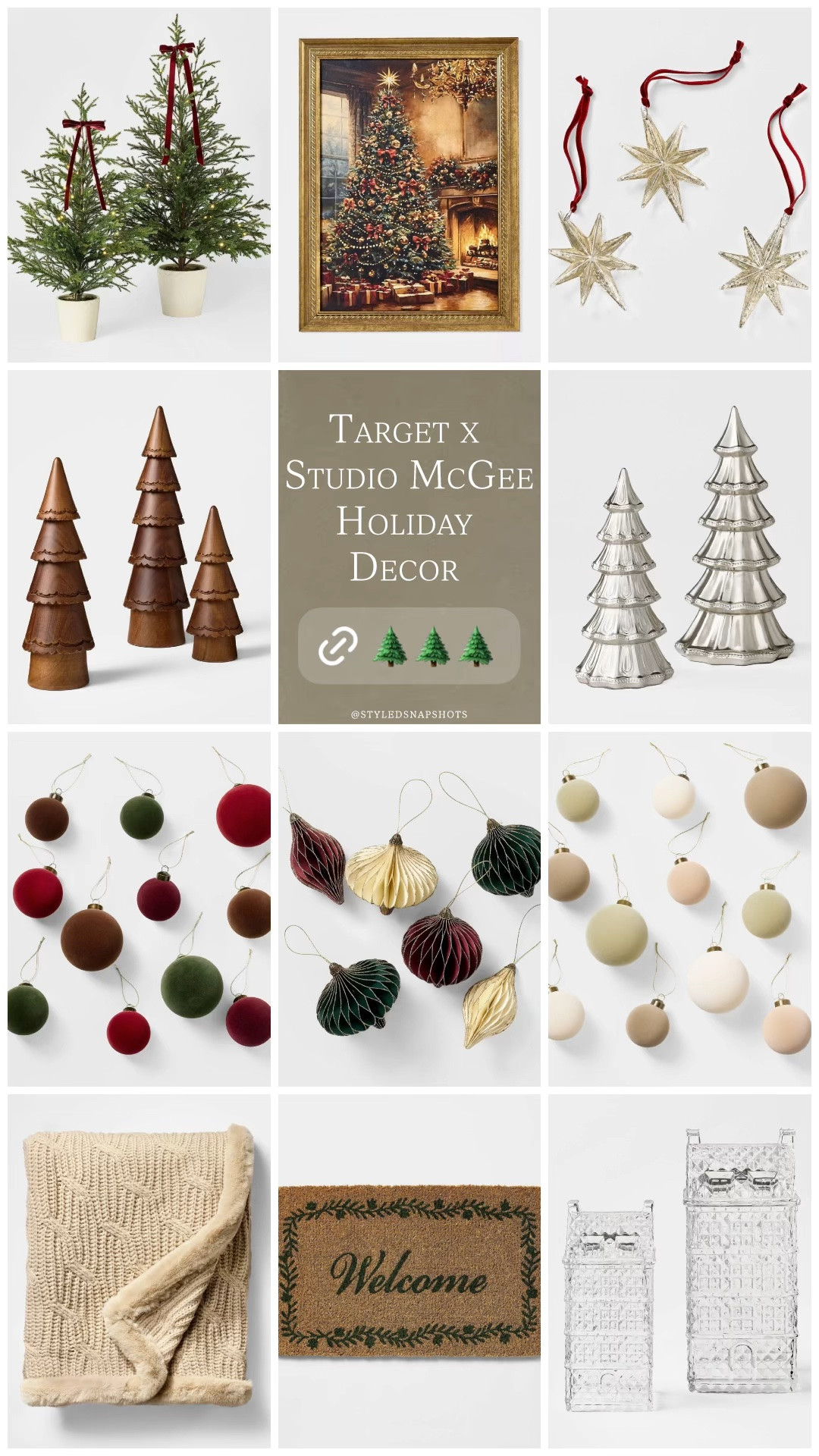 Target x Studio McGee Christmas decor 

Target holiday decor