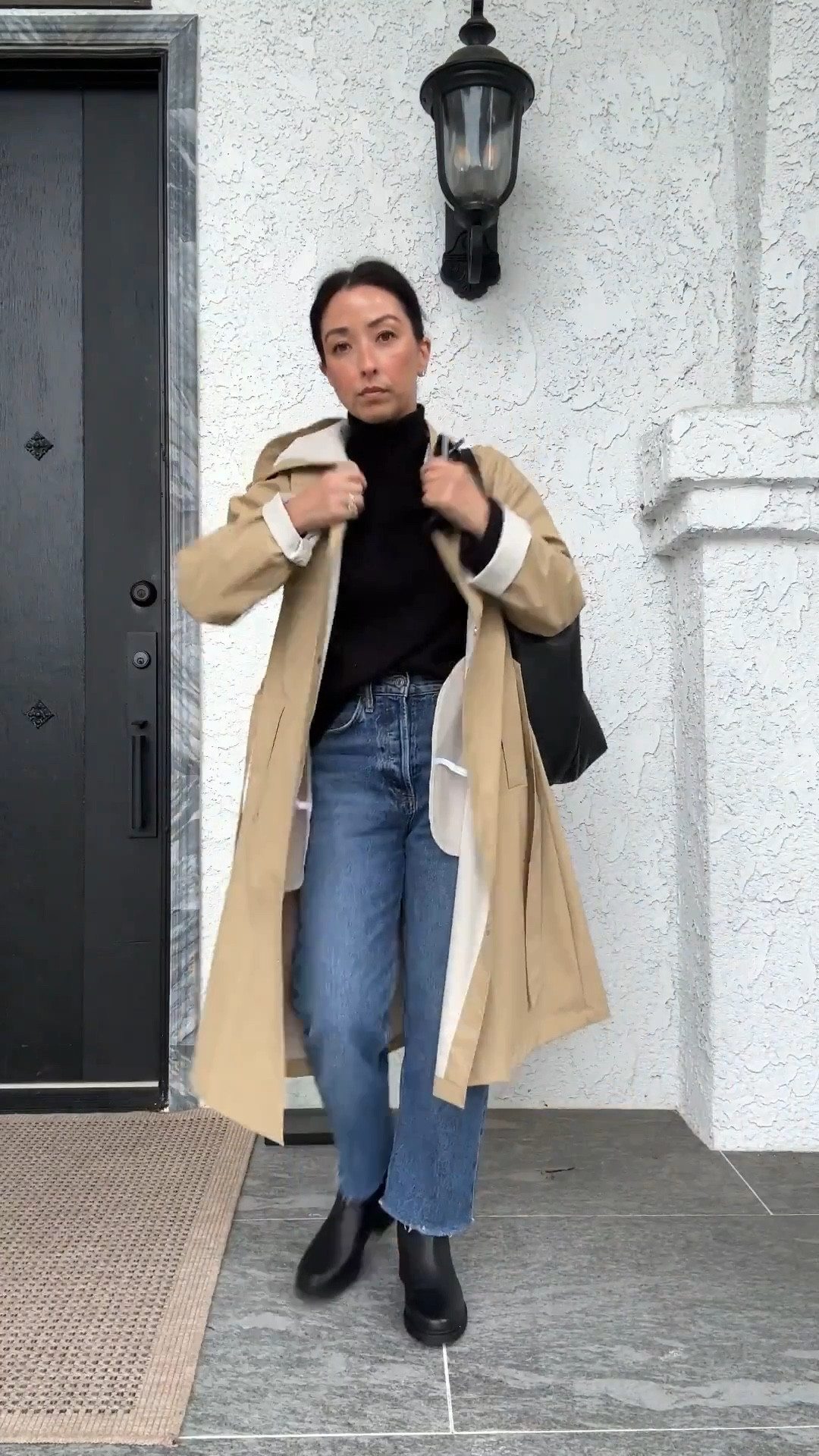 Rainy day outfit ideas. Rain boots and how to style them. Just picked these up from Blondo - lug sole, but very lightweight. I'd prefer more of an almond toe, but waterproof boots that aren't your typical rain boots are hard to come by. Either sold out or just not available. 

Rains rain jacket xs
Everlane cloudsoft turtleneck xs
AGOLDE jeans 25, size down. Cut hems
Blondo boots 5.5
Mansur Gavriel tote
YSL Sunglasses

Fall style, fall outfits, petite style 

#LTKPetite #LTKSeasonal #LTKootd