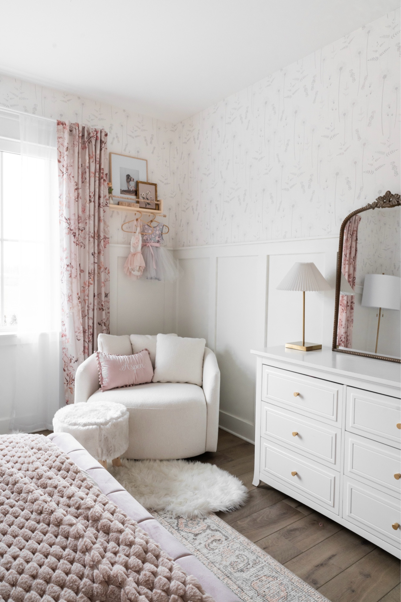 I love this accent chair in Aspen's room - it's the perfect finishing touch!

Home  home decor  home favorites  home finds  neutral home  accent chair  little girls room  kids room  pink room  modern lighting  modern mirror  ourpnwhome

#LTKSeasonal #LTKHome #LTKKids