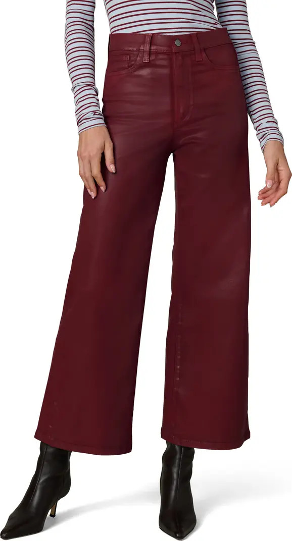 Joe's The Mia Coated High Waist Ankle Wide Leg Jeans | Nordstrom | Nordstrom