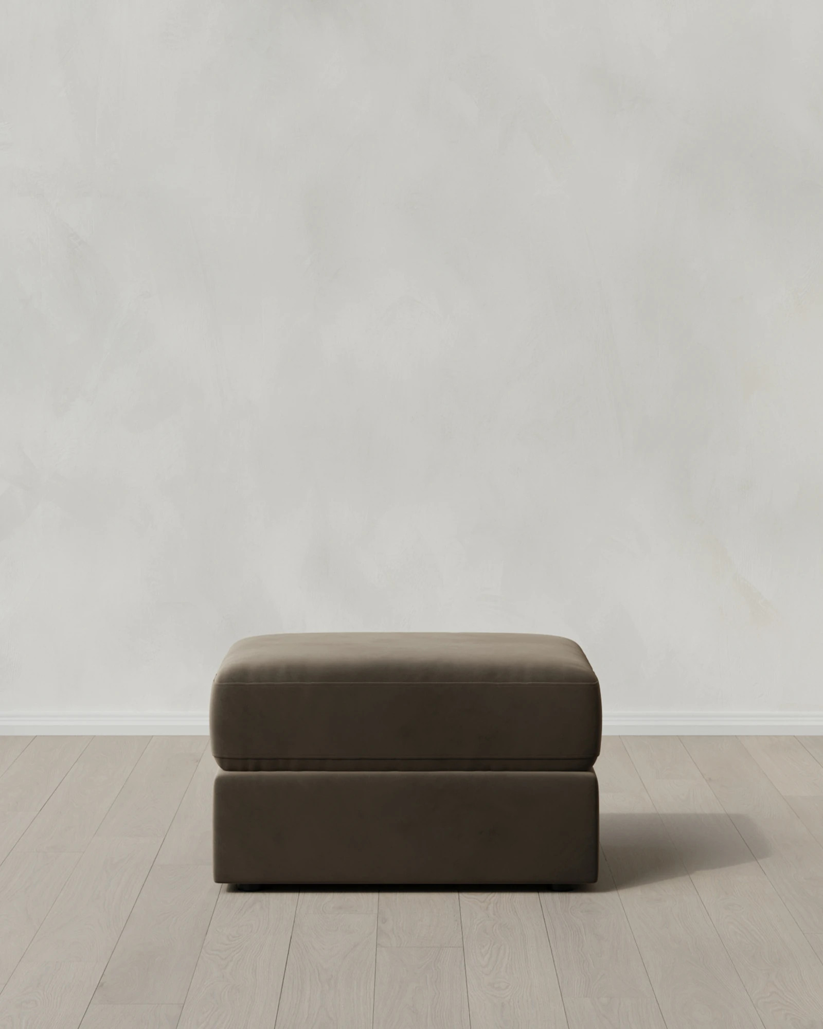 Quince | Ashford Deep Seat Ottoman in Performance Velvet in Gunmetal | Quince