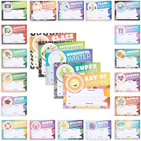 Best Paper Greetings 40-Pack Student Recognition Award Certificates - 40 Designs - End of School ... | Amazon (US)