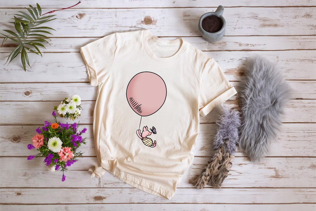 Piglet Balloon Shirt, Piglet Women Tank Top, Vintage Piglet Tshirt, Winnie the Pooh Shirt, Cute P... | Etsy (US)