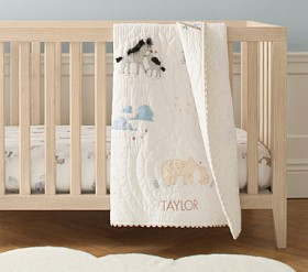 Avery Animals Baby Quilt | Pottery Barn Kids